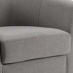 Fauteuil pivotant moderne rembourré de style tonneau, fauteuil d'appoint pour salon