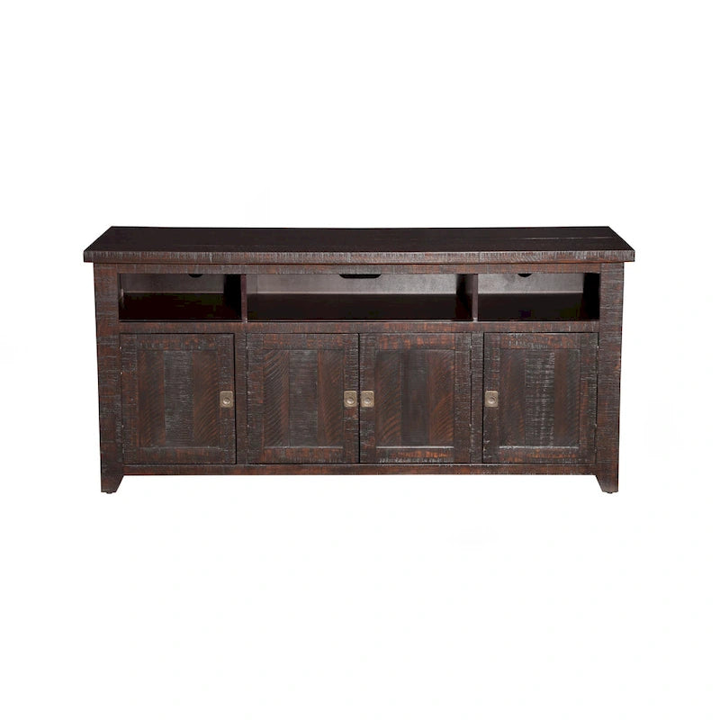 Meuble TV Nantucket en bois massif de 165 cm de large avec rangement