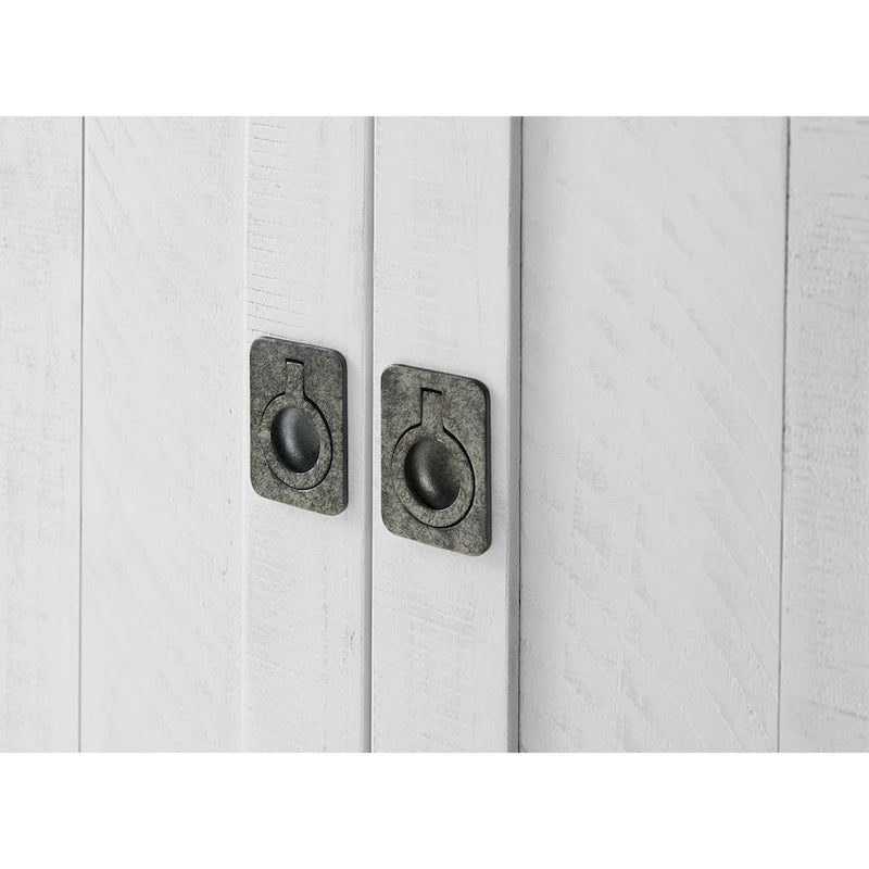 Meuble TV Nantucket en bois massif de 165 cm de large avec rangement