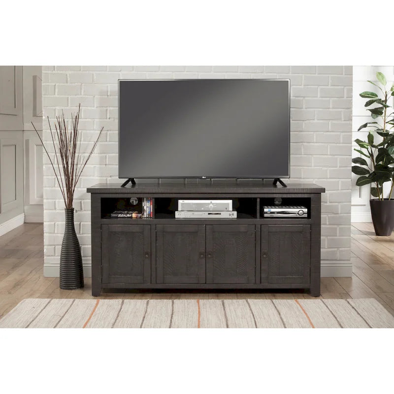 Meuble TV Nantucket en bois massif de 165 cm de large avec rangement