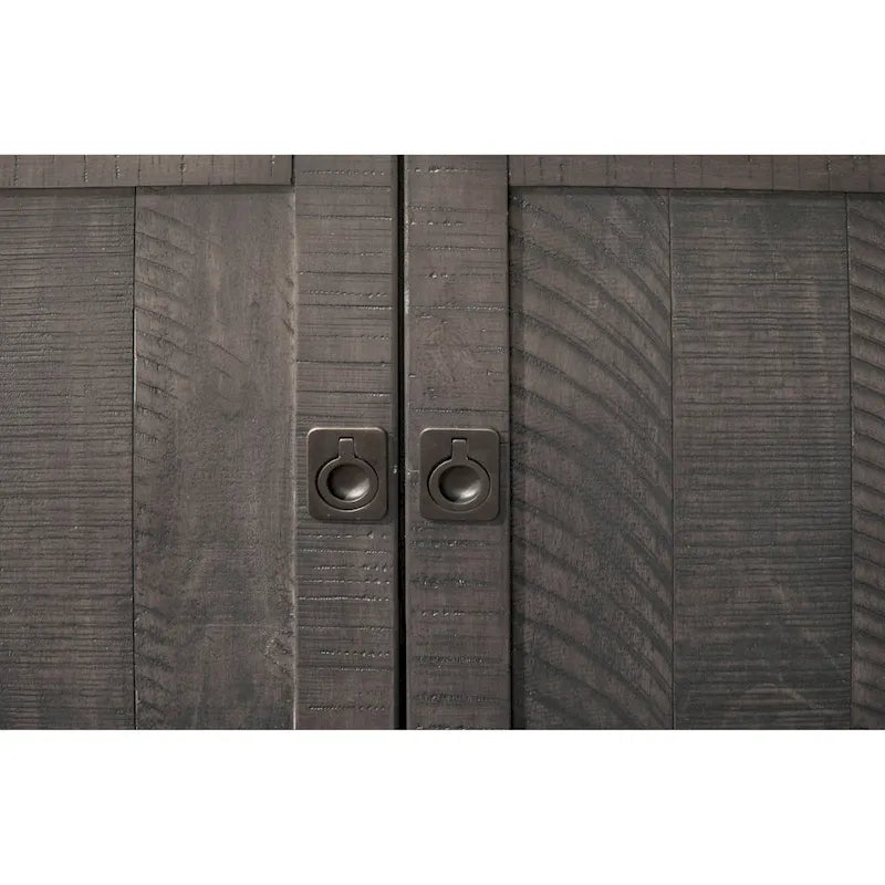 Meuble TV Nantucket en bois massif de 165 cm de large avec rangement