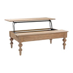 Table basse rectangulaire traditionnelle Gaston avec étagère de rangement par HULALA HOME