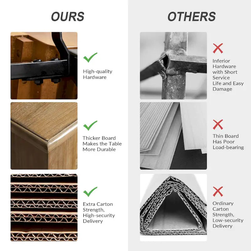 Table basse rectangulaire traditionnelle Gaston avec étagère de rangement par HULALA HOME