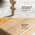 Table basse rectangulaire traditionnelle Gaston avec étagère de rangement par HULALA HOME