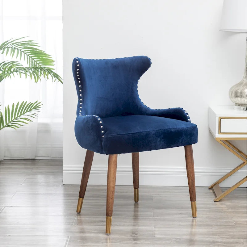 Fauteuil d'appoint en velours Lindale de Roundhill Furniture, style moderne du milieu du siècle