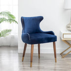 Fauteuil d'appoint en velours Lindale de Roundhill Furniture, style moderne du milieu du siècle