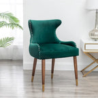 Fauteuil d'appoint en velours Lindale de Roundhill Furniture, style moderne du milieu du siècle