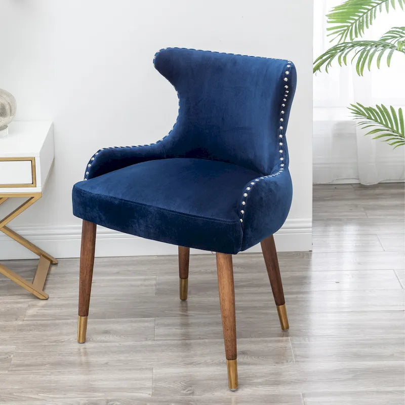 Fauteuil d'appoint en velours Lindale de Roundhill Furniture, style moderne du milieu du siècle