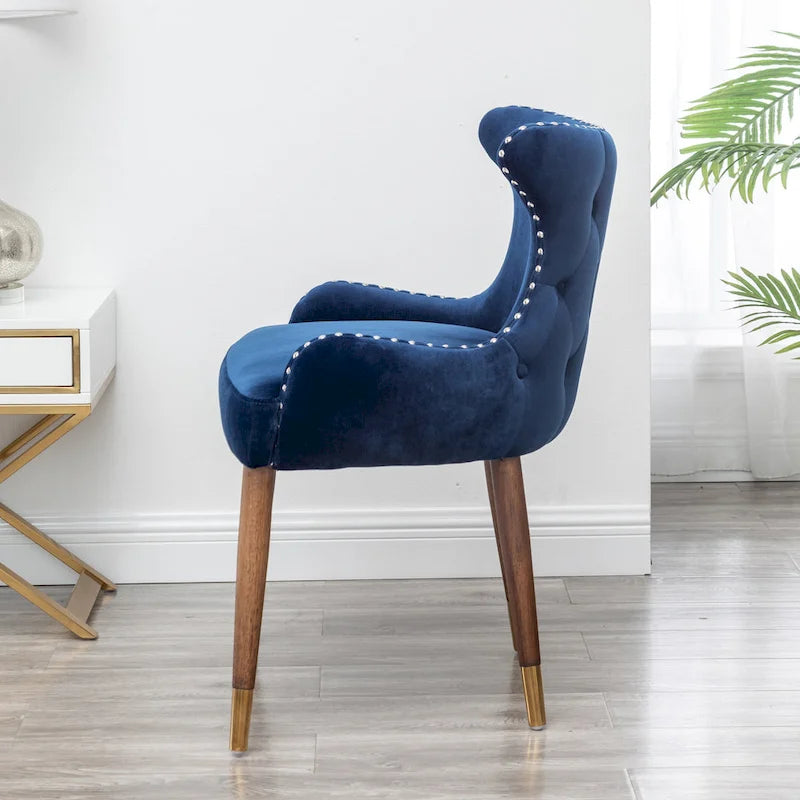 Fauteuil d'appoint en velours Lindale de Roundhill Furniture, style moderne du milieu du siècle