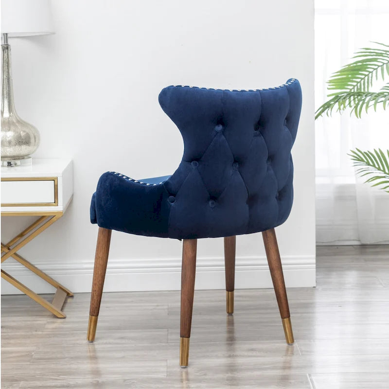 Fauteuil d'appoint en velours Lindale de Roundhill Furniture, style moderne du milieu du siècle