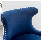 Fauteuil d'appoint en velours Lindale de Roundhill Furniture, style moderne du milieu du siècle