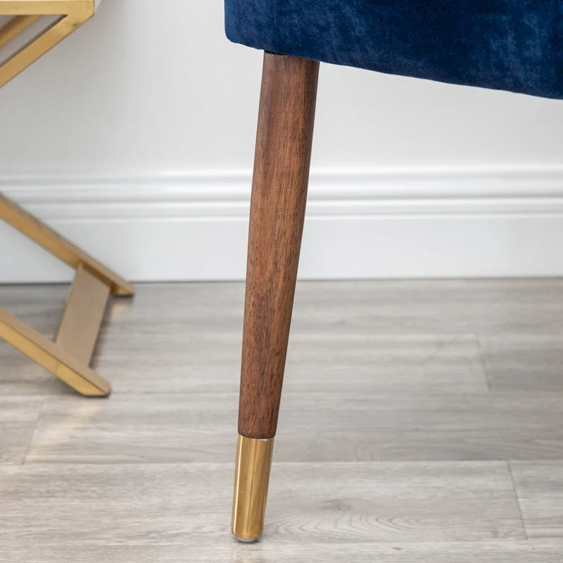 Fauteuil d'appoint en velours Lindale de Roundhill Furniture, style moderne du milieu du siècle