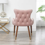 Fauteuil d'appoint en velours Lindale de Roundhill Furniture, style moderne du milieu du siècle