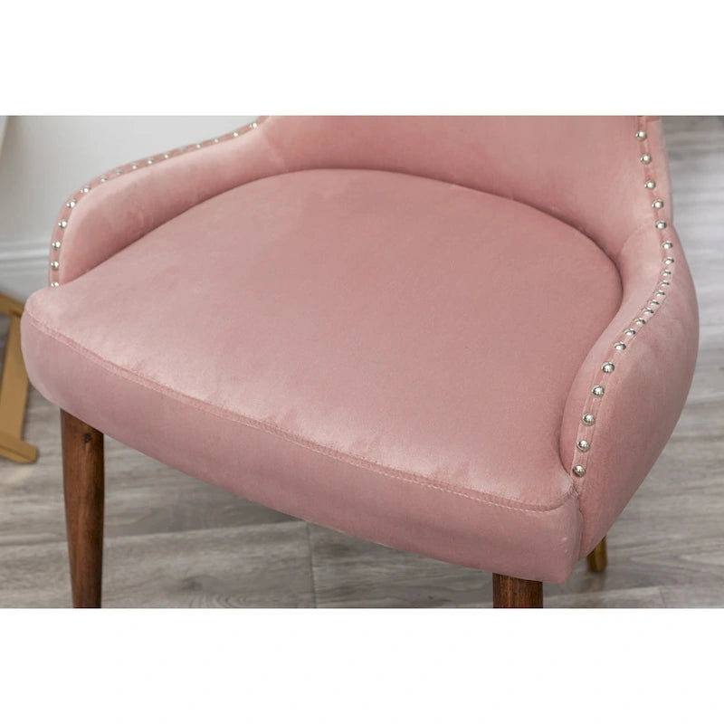 Fauteuil d'appoint en velours Lindale de Roundhill Furniture, style moderne du milieu du siècle