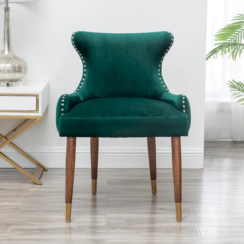 Fauteuil d'appoint en velours Lindale de Roundhill Furniture, style moderne du milieu du siècle