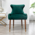Fauteuil d'appoint en velours Lindale de Roundhill Furniture, style moderne du milieu du siècle