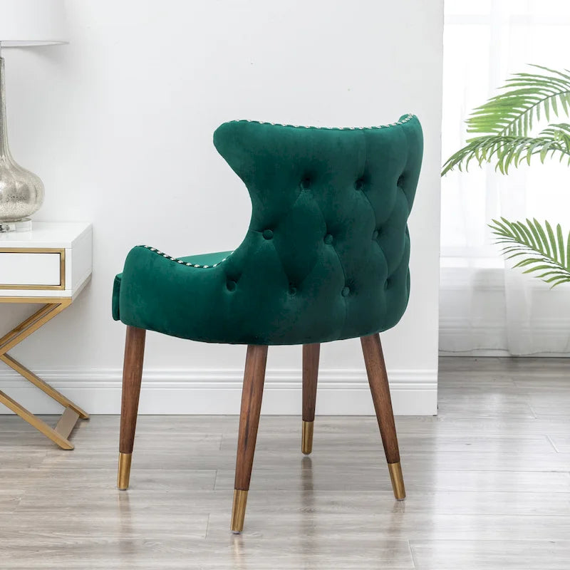 Fauteuil d'appoint en velours Lindale de Roundhill Furniture, style moderne du milieu du siècle