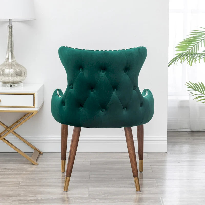 Fauteuil d'appoint en velours Lindale de Roundhill Furniture, style moderne du milieu du siècle