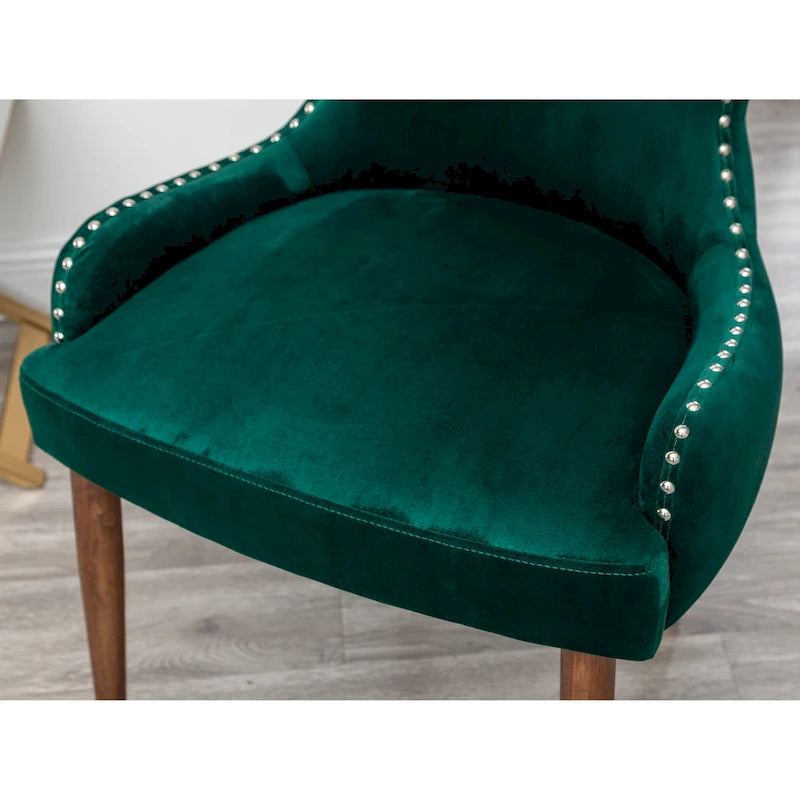 Fauteuil d'appoint en velours Lindale de Roundhill Furniture, style moderne du milieu du siècle