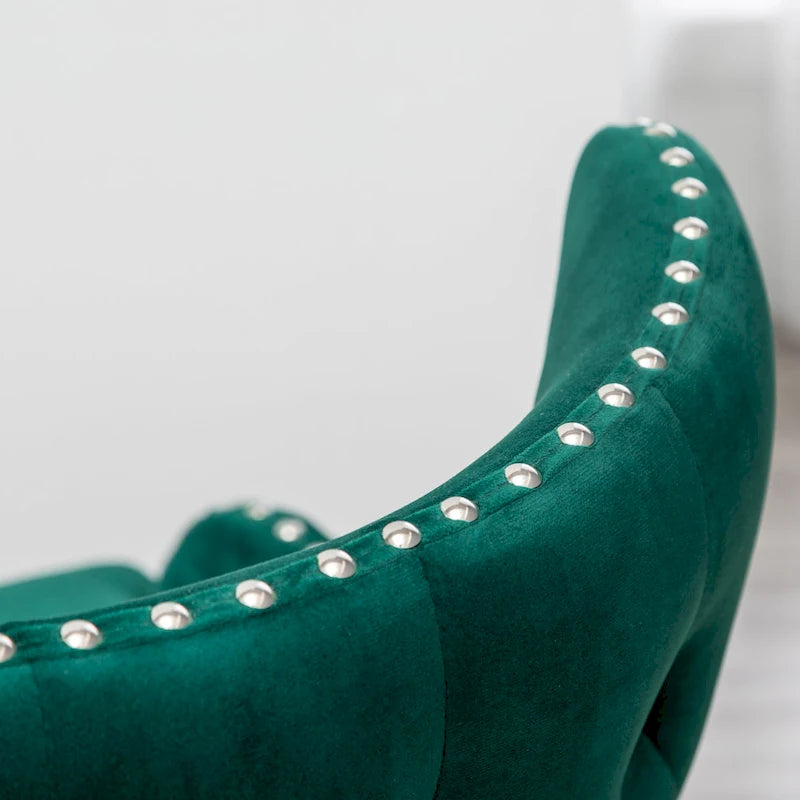 Fauteuil d'appoint en velours Lindale de Roundhill Furniture, style moderne du milieu du siècle