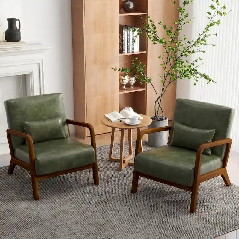 Ensemble de 2 fauteuils rembourrés avec coussin