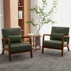 Ensemble de 2 fauteuils rembourrés avec coussin