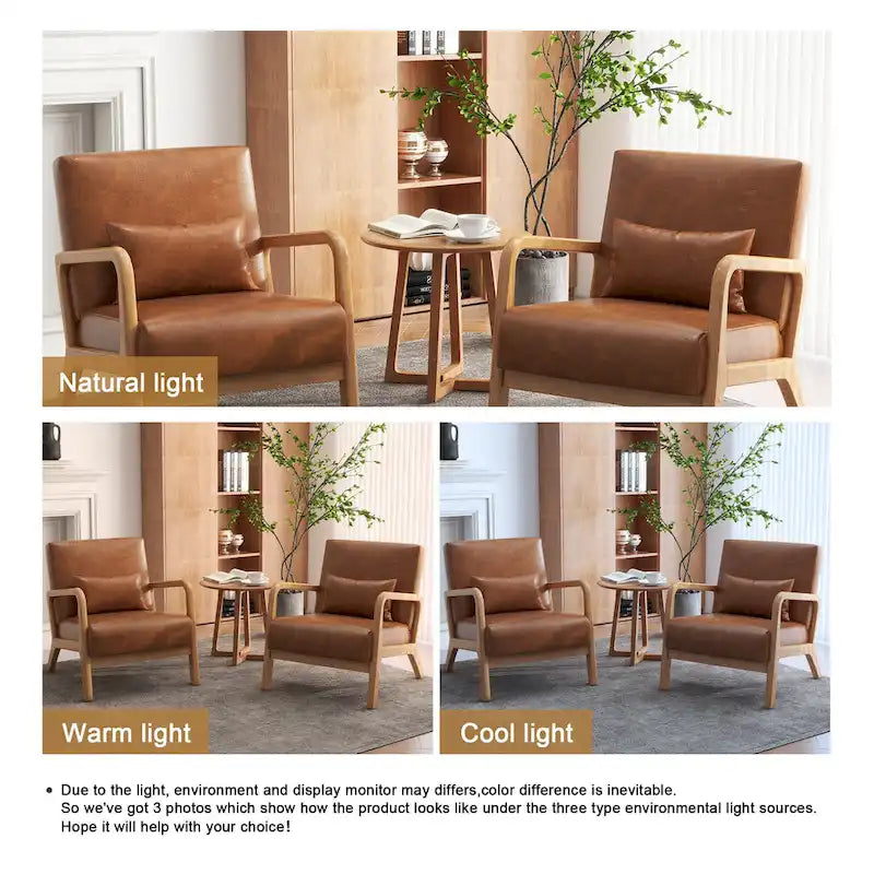 Ensemble de 2 fauteuils rembourrés avec coussin