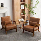 Ensemble de 2 fauteuils rembourrés avec coussin