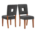 Chaises de salle à manger Calvados en tissu rembourré avec assise en trou de serrure (lot de 2) par iNSPIRE Q Classic