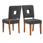 Chaises de salle à manger Calvados en tissu rembourré avec assise en trou de serrure (lot de 2) par iNSPIRE Q Classic