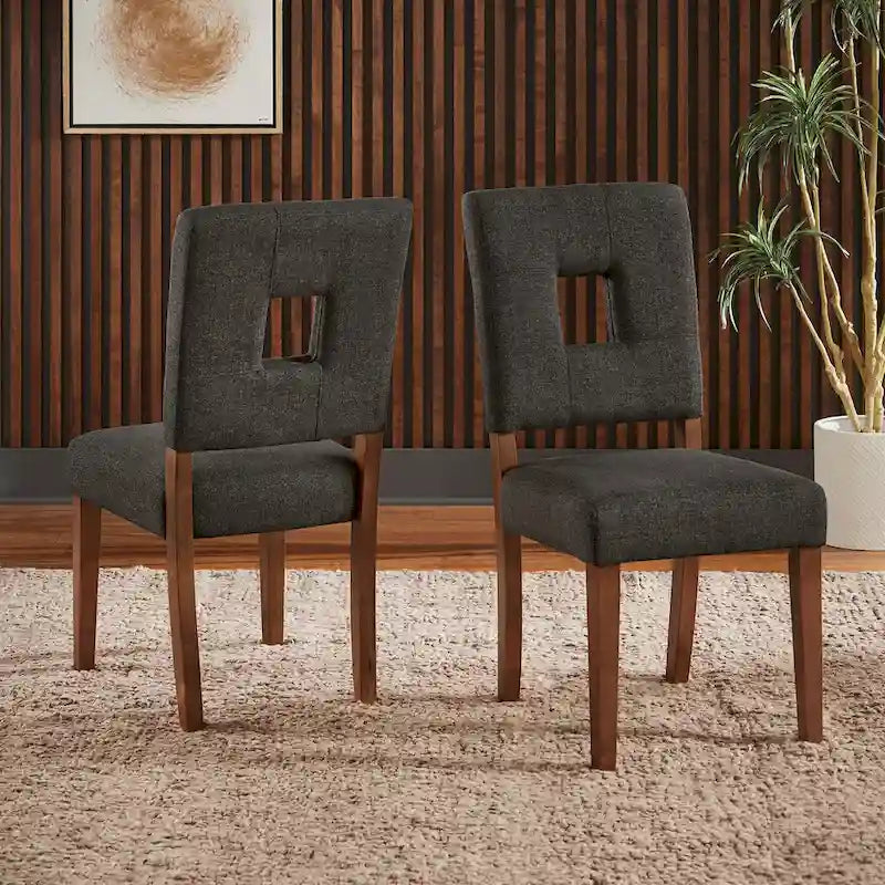 Calvados Upholstered Fabric Keyhole Dining Chairs (Set of 2) by iNSPIRE Q Classic