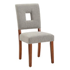 Chaises de salle à manger Calvados en tissu rembourré avec assise en trou de serrure (lot de 2) par iNSPIRE Q Classic