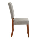 Chaises de salle à manger Calvados en tissu rembourré avec assise en trou de serrure (lot de 2) par iNSPIRE Q Classic