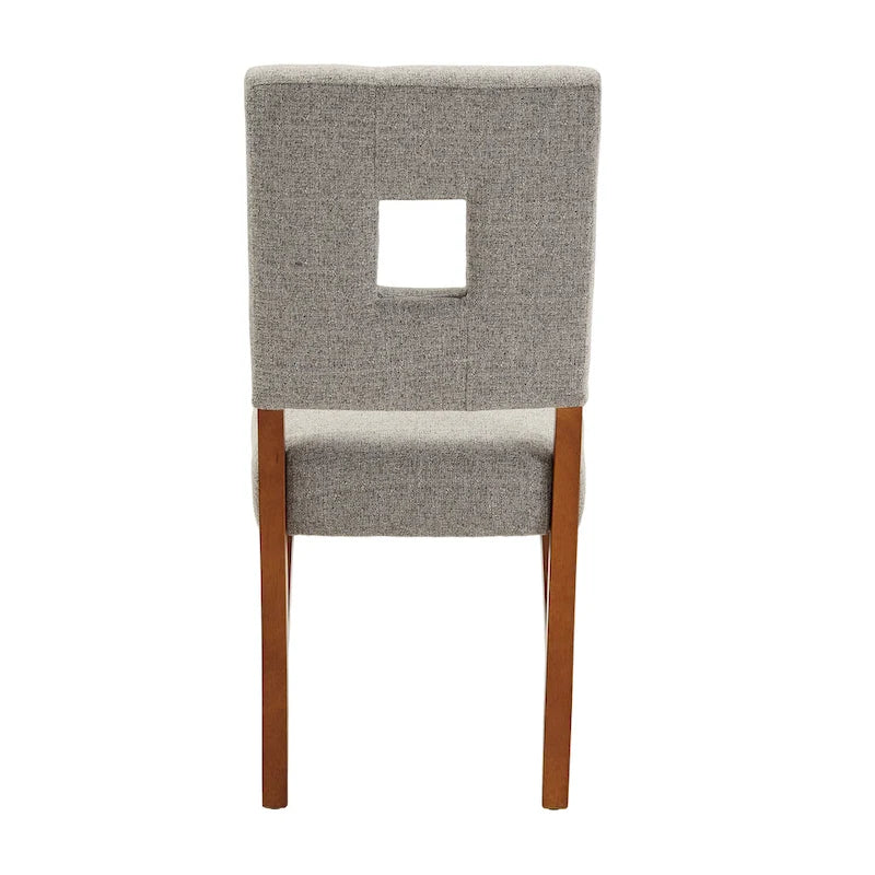 Chaises de salle à manger Calvados en tissu rembourré avec assise en trou de serrure (lot de 2) par iNSPIRE Q Classic