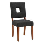 Chaises de salle à manger Calvados en tissu rembourré avec assise en trou de serrure (lot de 2) par iNSPIRE Q Classic