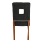 Chaises de salle à manger Calvados en tissu rembourré avec assise en trou de serrure (lot de 2) par iNSPIRE Q Classic