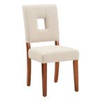 Chaises de salle à manger Calvados en tissu rembourré avec assise en trou de serrure (lot de 2) par iNSPIRE Q Classic