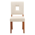 Chaises de salle à manger Calvados en tissu rembourré avec assise en trou de serrure (lot de 2) par iNSPIRE Q Classic