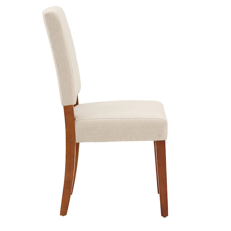Chaises de salle à manger Calvados en tissu rembourré avec assise en trou de serrure (lot de 2) par iNSPIRE Q Classic