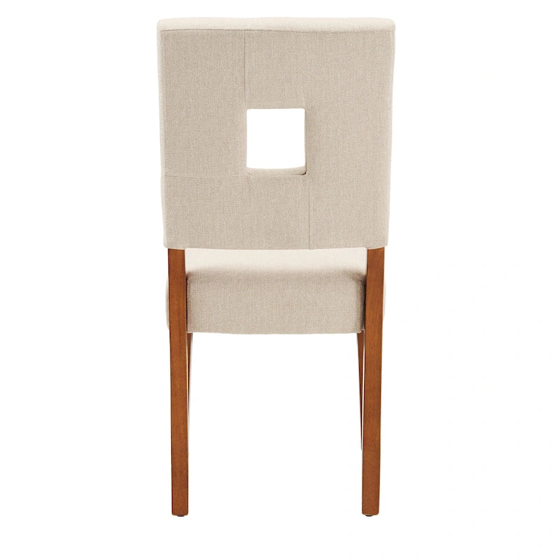 Chaises de salle à manger Calvados en tissu rembourré avec assise en trou de serrure (lot de 2) par iNSPIRE Q Classic