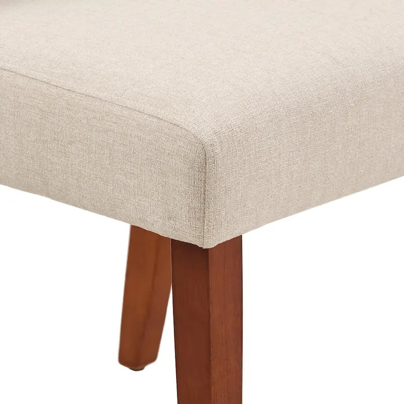 Chaises de salle à manger Calvados en tissu rembourré avec assise en trou de serrure (lot de 2) par iNSPIRE Q Classic