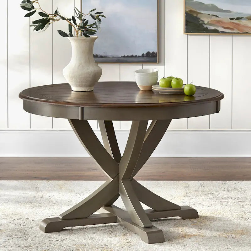 Simple Living Vintner Round Country-style Dining Table