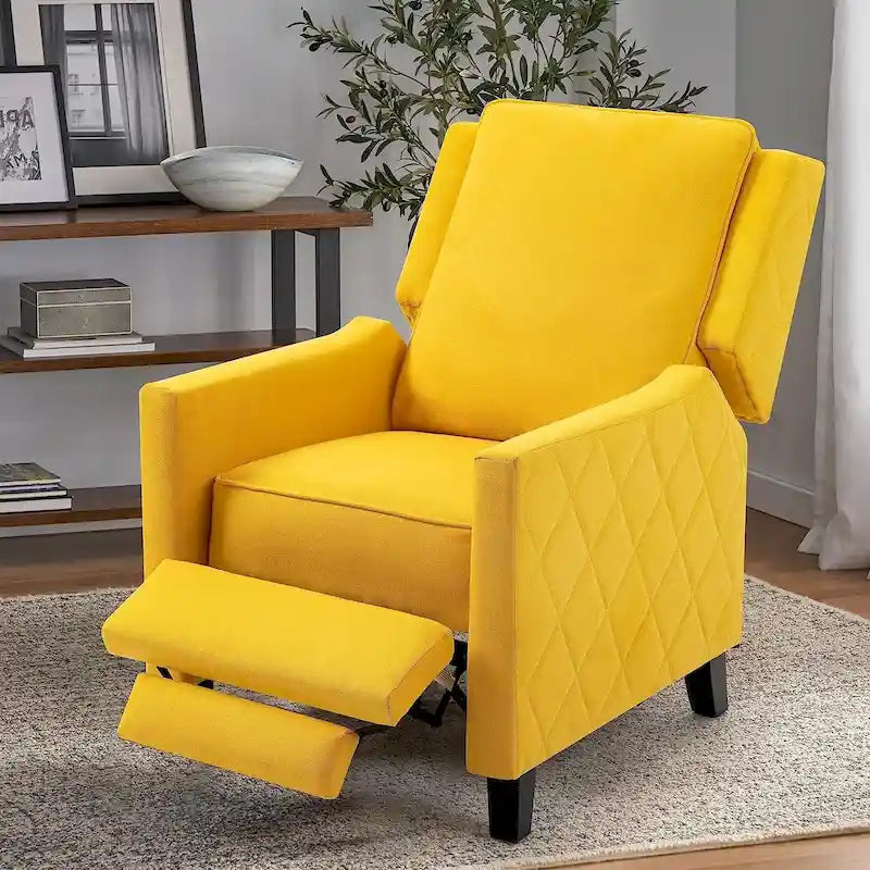 Fauteuil inclinable AVAWING en lin à dossier haut