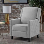AVAWING Push Back Recliner Chair Linen Wing Back Chair