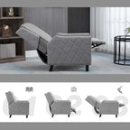 Fauteuil inclinable AVAWING en lin à dossier haut