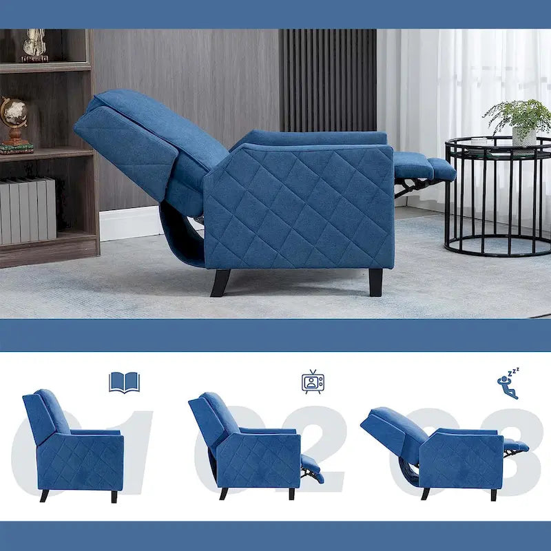 Fauteuil inclinable AVAWING en lin à dossier haut