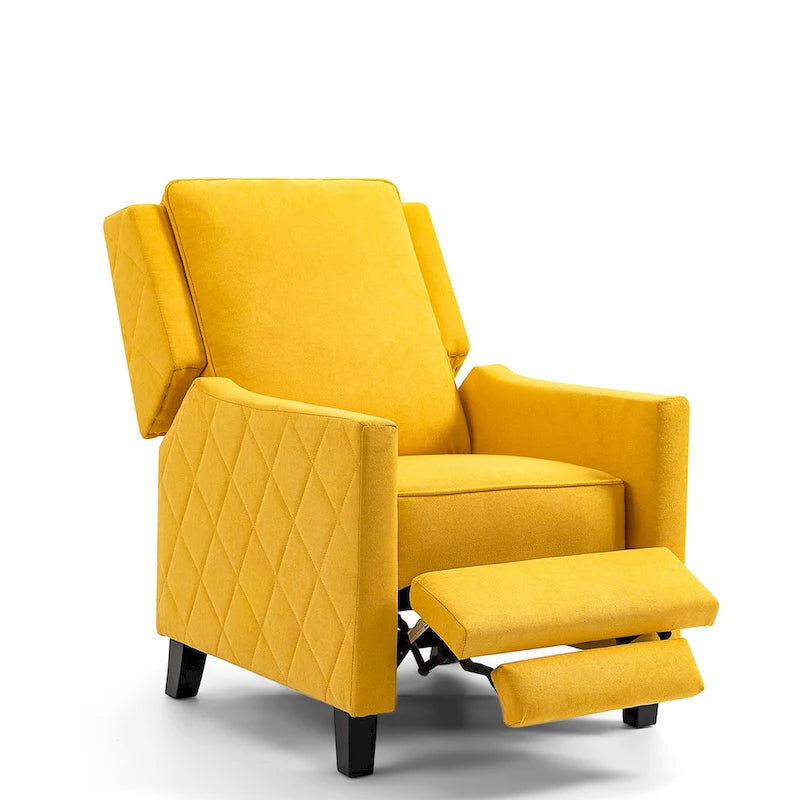 Fauteuil inclinable AVAWING en lin à dossier haut