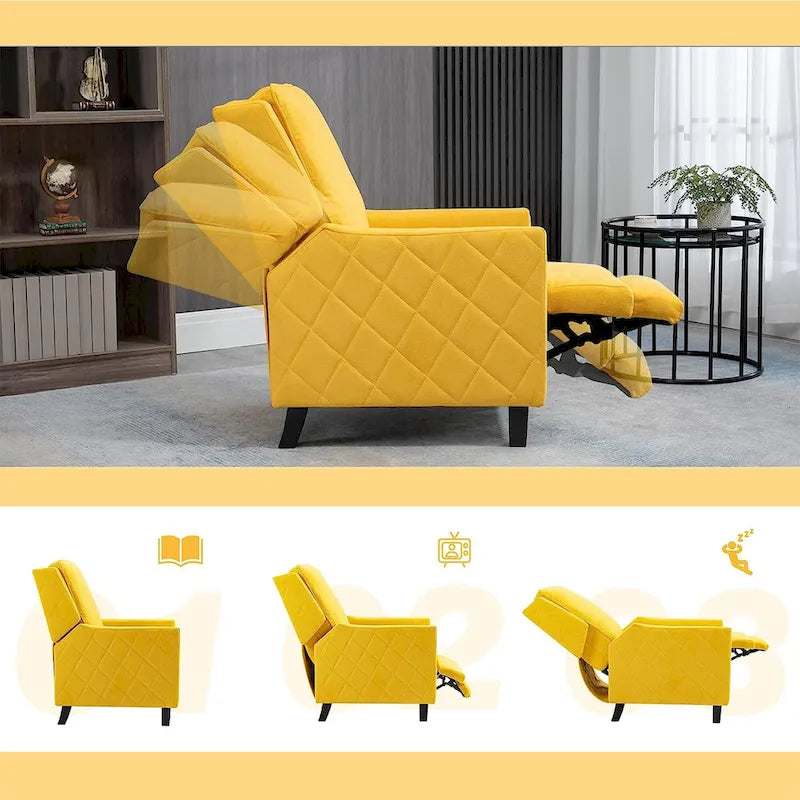 Fauteuil inclinable AVAWING en lin à dossier haut