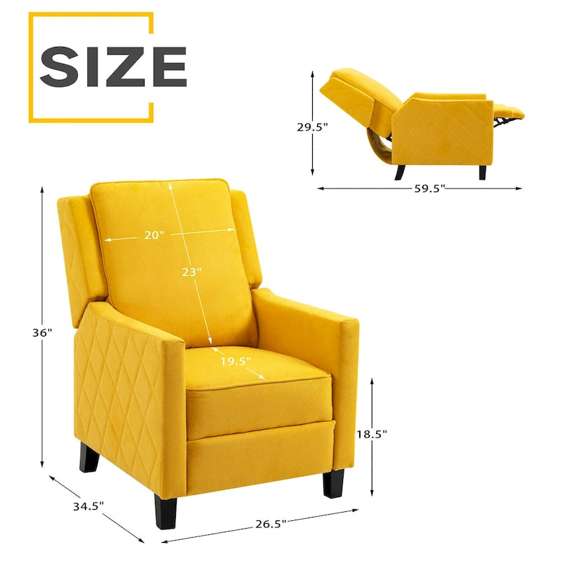 Fauteuil inclinable AVAWING en lin à dossier haut