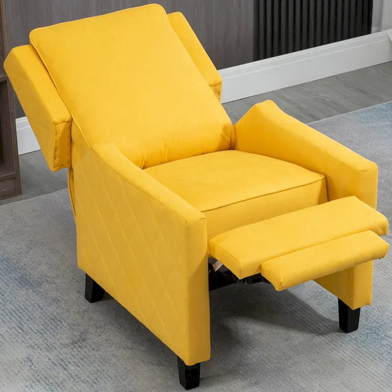 Fauteuil inclinable AVAWING en lin à dossier haut